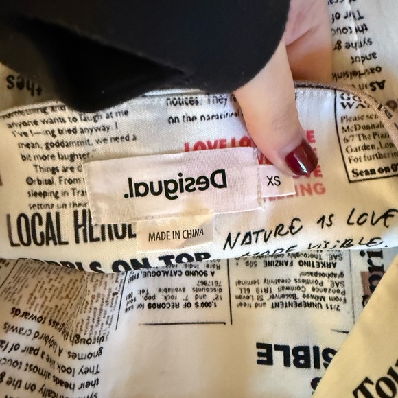 Desigual newspaper dress, straps altered to be shorter. I’m 5’3 for reference - Picture 7 of 7